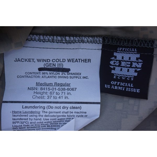 画像3: 米軍ECWCS Gen3 LV4ウィンドシャツUCP迷彩(ACU迷彩)