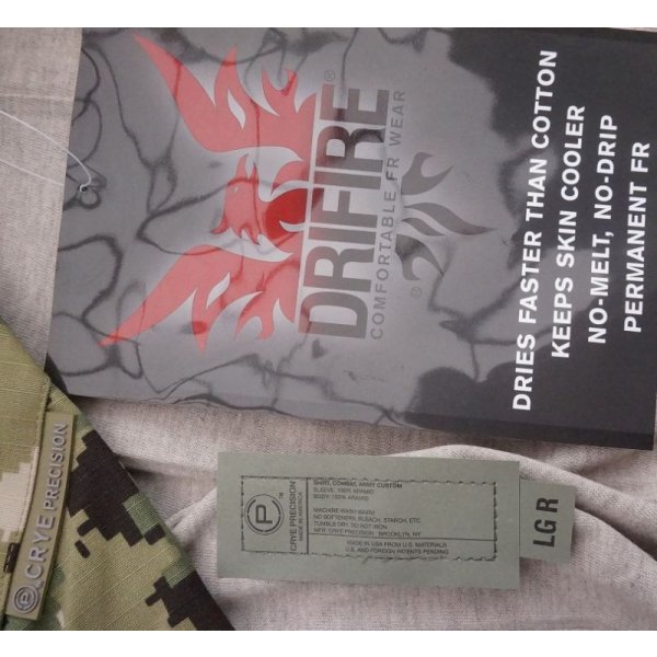 画像3: 米軍放出CRYE/DRIFIRE製AOR2迷彩コンバットシャツ新品