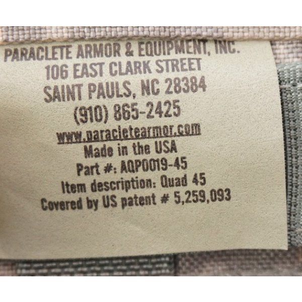 画像3:  パラクレイト  4連45ピストルマガジンポーチUCP迷彩(ACU迷彩)新品プレMSAロット
