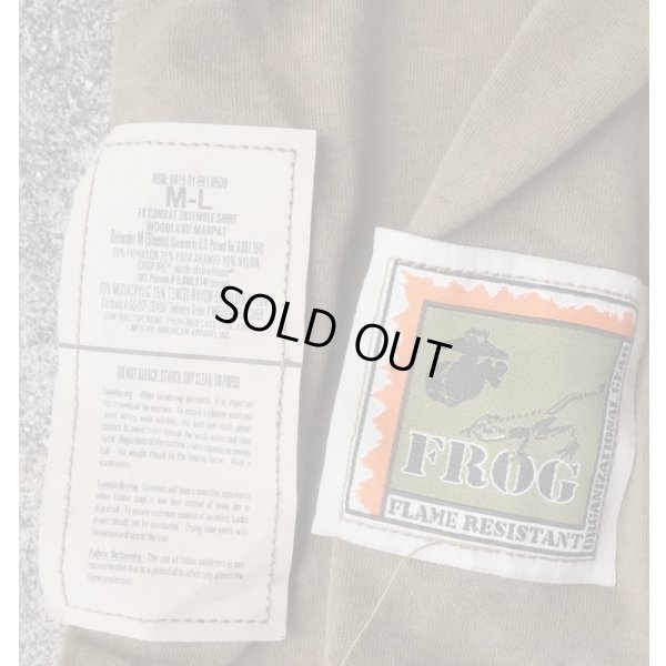 画像3: 米軍 米海兵隊FROGコンバットシャツ ウッドランドMARPAT迷彩MEDIUM-LONG新品