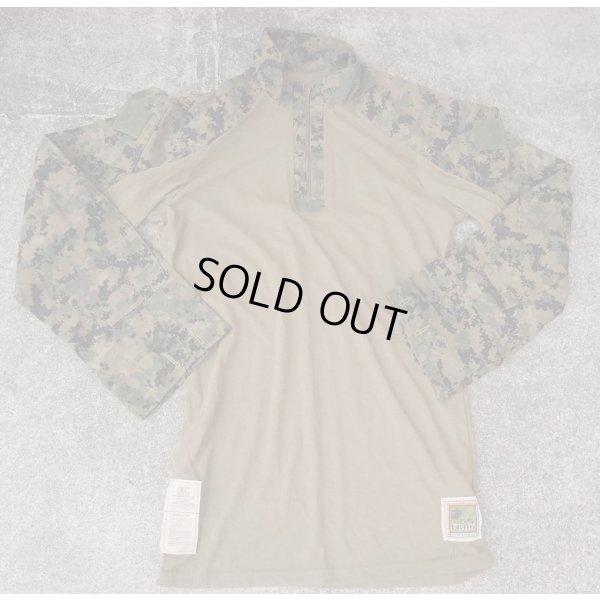 画像1: 米軍 米海兵隊FROGコンバットシャツ ウッドランドMARPAT迷彩MEDIUM-LONG新品