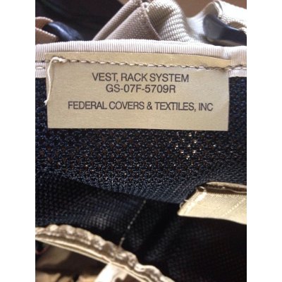 画像4: 米軍放出FEDERAL COVERS & TEXTILES製RACKベスト ポーチ6個付きセット3Cデザート迷彩 新品
