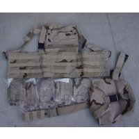 米軍放出FEDERAL COVERS & TEXTILES製RACKベスト ポーチ6個付きセット3Cデザート迷彩 新品