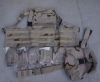 米軍放出FEDERAL COVERS & TEXTILES製RACKベスト ポーチ6個付きセット3Cデザート迷彩 新品