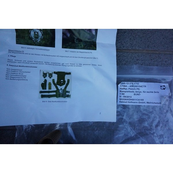 画像3: ドイツ向け特別仕様ブラックホークSERPA LEVEL3レッグホルスターCT(コヨーテタン)H&K USP・P8用 新品