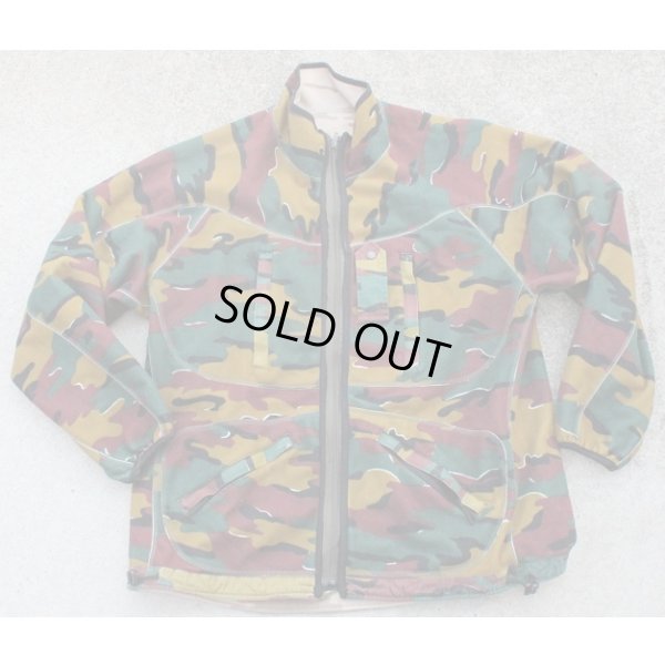 画像1: ベルギー軍ジグソー迷彩・デザートジグソー迷彩リバーシブル フリースL