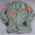 韓国軍 米軍供与品M65フィールドジャケット2ndタイプ（アルミジッパータイプ）MEDIUM-REGULAR海兵隊戦友会パッチ付き