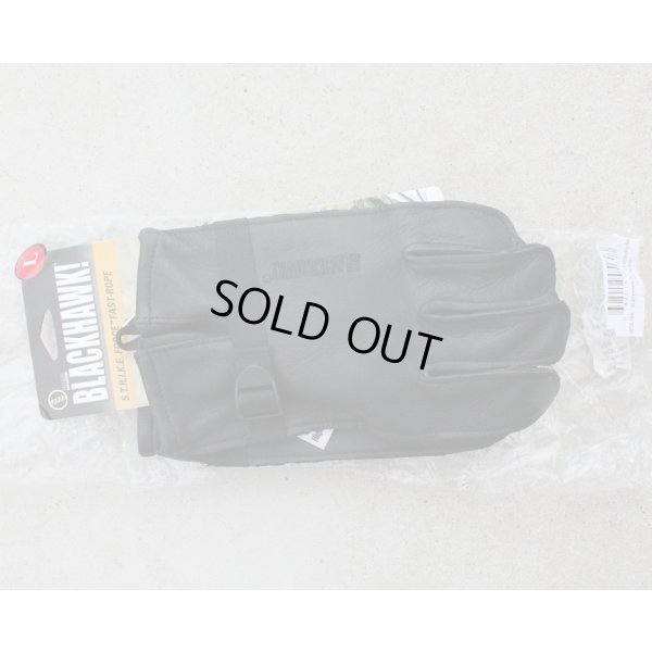 画像1: SAS放出ブラックホーク ラペリンググローブ黒Large新品