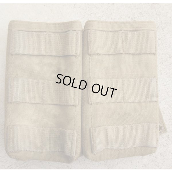 画像1: 英軍放出WASダブルオープントップマガジンポーチCT(コヨーテタン)ゴムバンド欠損