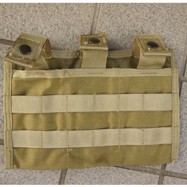 画像1: 米軍アライドSFLCSトリプルマガジンポーチ(3マグキャリア)カーキ新品