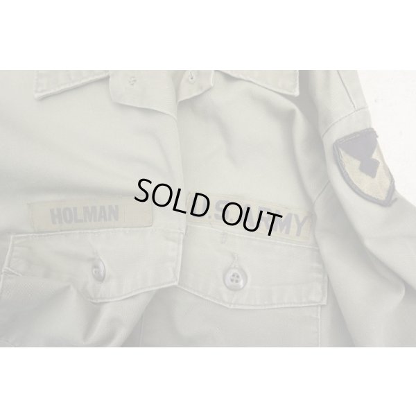 画像3: 米軍OG-507ユーティリティシャツ米陸軍資材司令部パッチ付きサイズ16 1/2