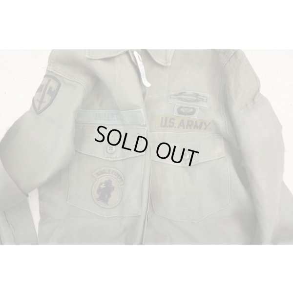 画像3: 米軍ベトナム戦争OG-107ユーティリティシャツ4thタイプMACVジャングルエキスパートパッチ付きサイズ14 1/2 X 31