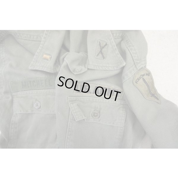 画像3: 米軍PX品ユーティリティシャツ1stタイプ型 歩兵学校少尉パッチ付きMEDIUM？