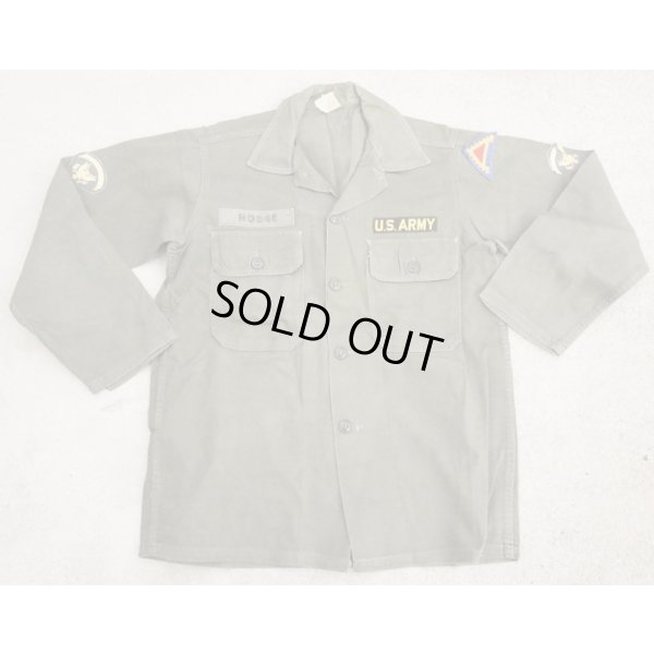 画像1: 米軍TROOPER製ユーティリティシャツ2ndタイプ型 第7米陸軍特技兵パッチ付きMEDIUM