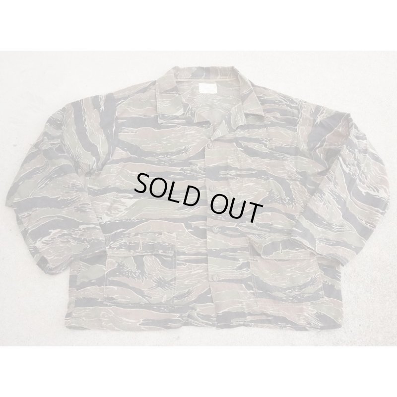 画像1: 米軍放出アメリカンフィールド製タイガーストライプ迷彩ハンティングジャケット改造品MEDIUM