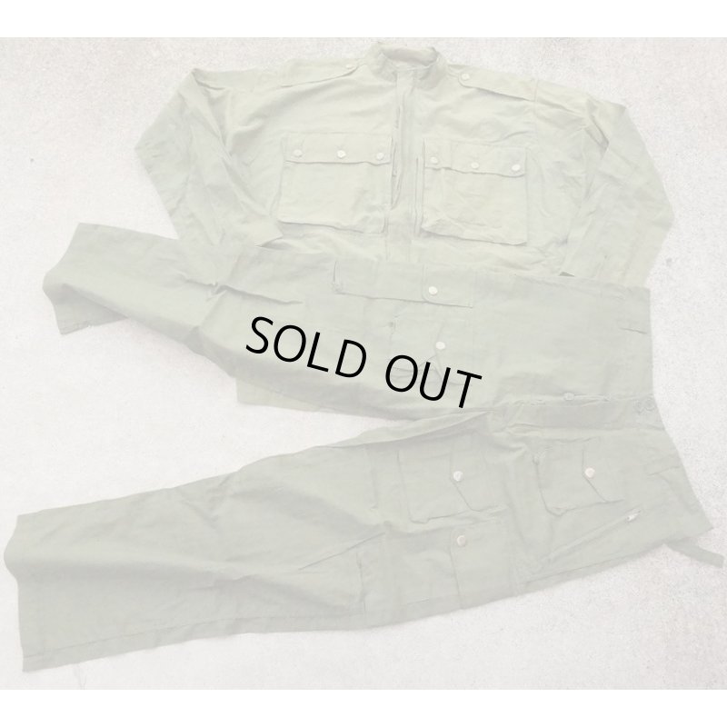 画像1: 国籍不明フランス軍・南ベトナム軍mle47/52型スモック上下セットOD(北ベトナム風生地)