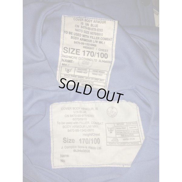 画像3: 英軍UNカラー(水色)ECBA(mk1)ボディアーマーカバー黒色バンドタイプ170/100新品