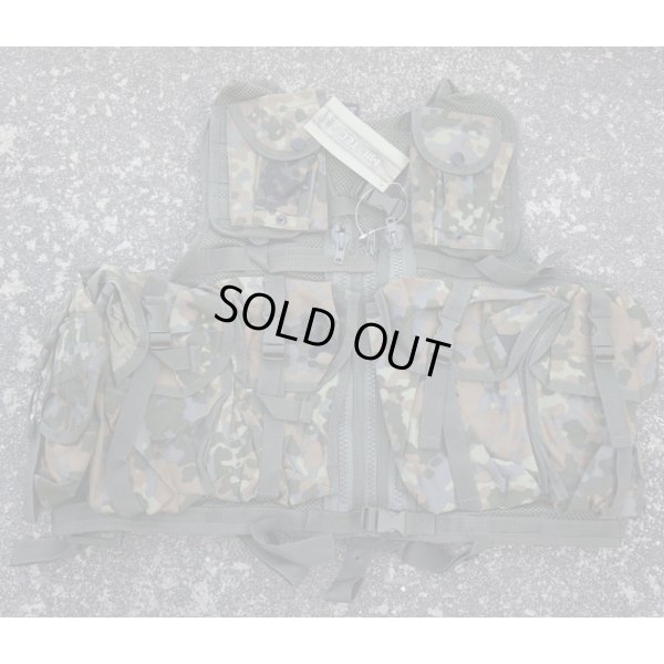 画像1: MIL-TECモジュラーベスト ポーチ8個付き ドイツ連邦軍フレクター迷彩(フレック迷彩)新品