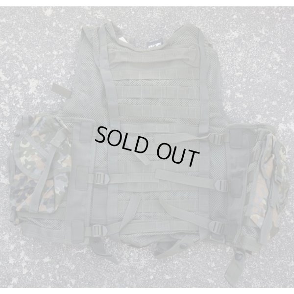 画像2: MIL-TECモジュラーベスト ポーチ8個付き ドイツ連邦軍フレクター迷彩(フレック迷彩)新品