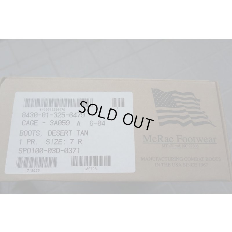 画像3: 米軍Mc Rae製 初期型デザートブーツ(パナマソール)サイズ7R(約25cm)新品