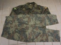 ラトビア軍 1990年代 内務省軍 戦闘服上下セット徽章付き