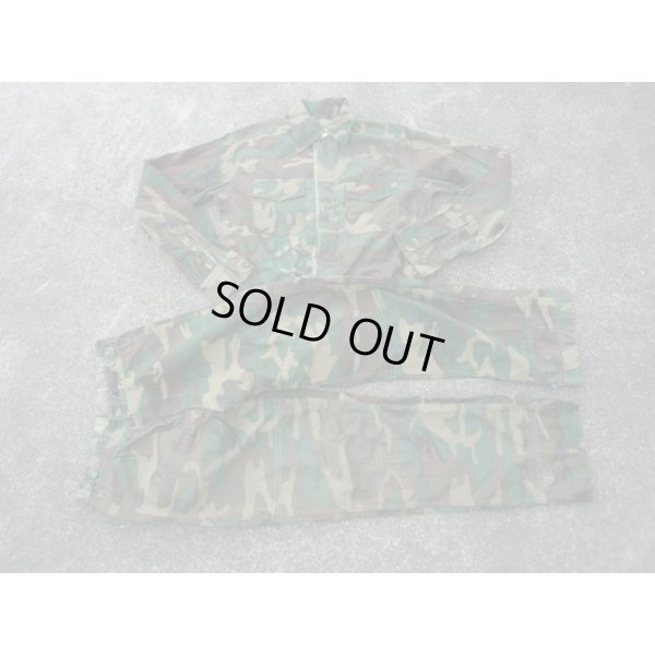 画像1: ベトナム軍 鹵獲ERDLブラウンリーフ迷彩生地 戦闘服 上下セット