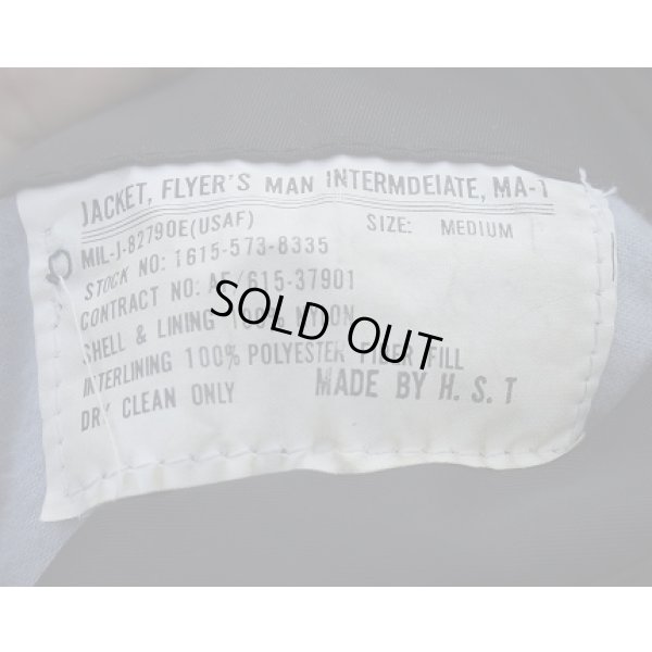 画像4: H.S.T.(ヒューストン)MA-1フライトジャケット黒MEDIUM