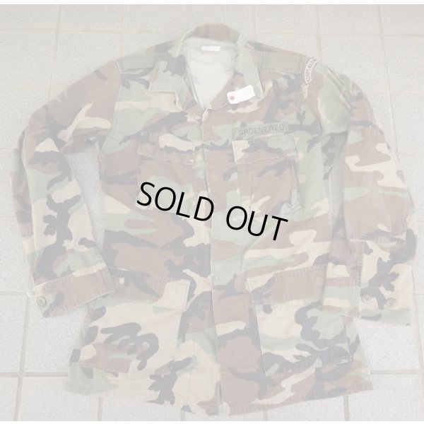 画像1: オランダ軍 海兵隊ウッドランド迷彩ジャケットSMALL-LONG