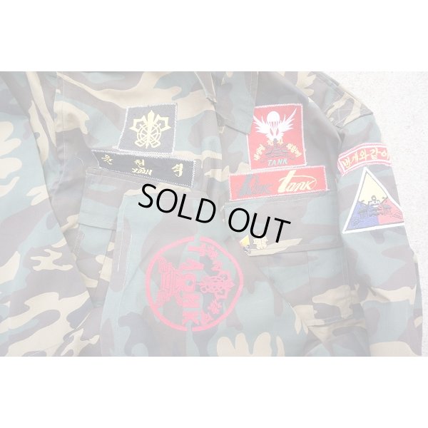 画像3: 韓国軍ウッドランド迷彩ジャケット機甲部隊パッチ付き刺繍入り