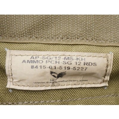 画像6: 米軍イーグルSFLCS 12発用ショットシェルポーチ カーキ新品