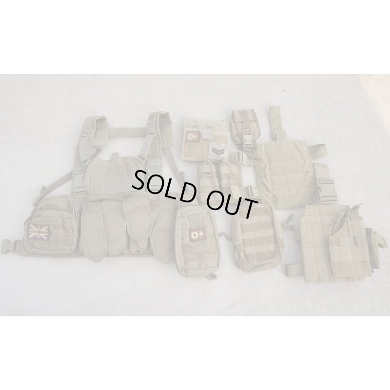 画像1: 英軍放出TASコマンドリーコンチェストハーネス型チェストリグ+ポーチ・ホルスター・レッグパネル等多数セット