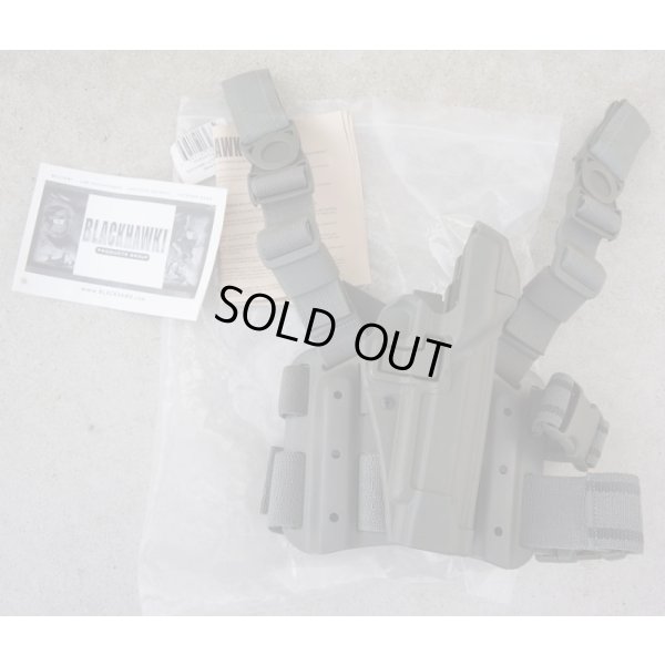 画像1: 米軍放出ブラックホークSERPA LEVEL3レッグホルスター ベレッタM92用FG新品