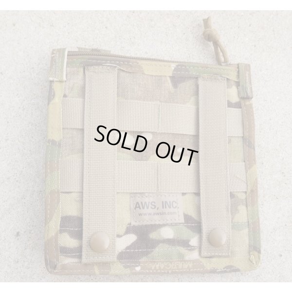 画像2: AWS製フラッシュライトポーチ付きアドミンポーチMULTICAM迷彩 新品