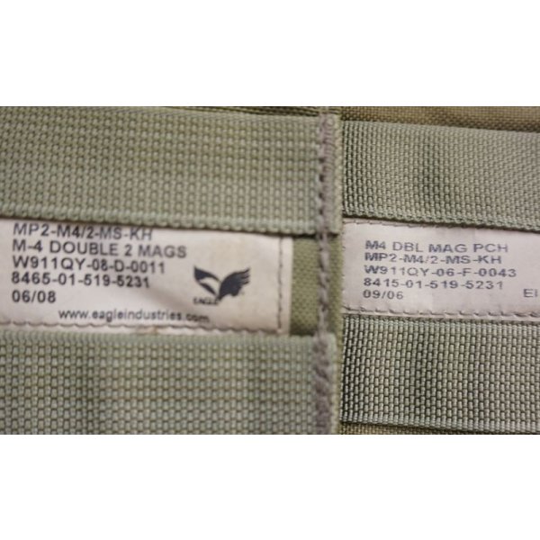 画像3: 米軍イーグルSFLCSダブルマガジンポーチ カーキ新品