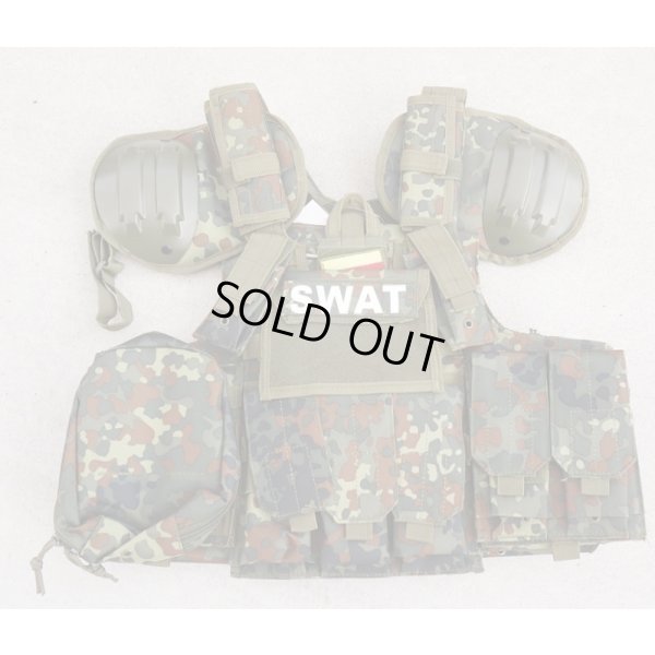 画像2: MFH製イーグルMAR CIRAS型ベスト ドイツ連邦軍フレクター迷彩(フレック迷彩)ポーチ7個パッチ2枚付き新品