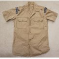 ギリシャ軍 海軍海兵隊 夏季制服カーキ色シャツ徽章付きサイズ2