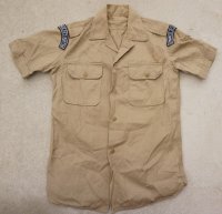 ギリシャ軍 海軍海兵隊 夏季制服カーキ色シャツ徽章付きサイズ2