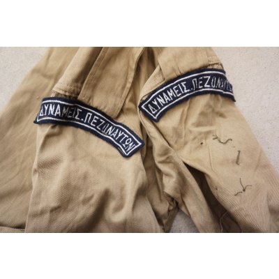 画像5: ギリシャ軍 海軍海兵隊 夏季制服カーキ色シャツ徽章付きサイズ2