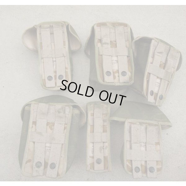 画像2: 英軍DDPM迷彩ポーチ6個セットOD色塗装品