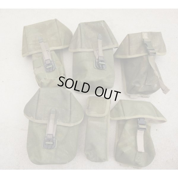 画像1: 英軍DDPM迷彩ポーチ6個セットOD色塗装品