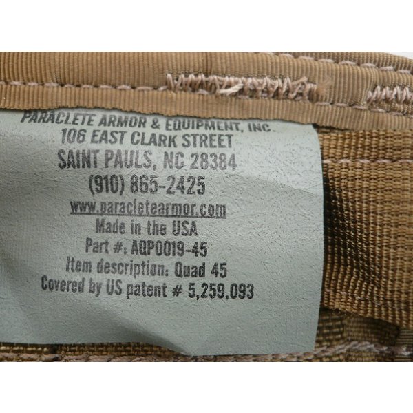 画像3: パラクレイト4連45ピストルマガジンポーチCB(コヨーテブラウン)新品プレMSAロット