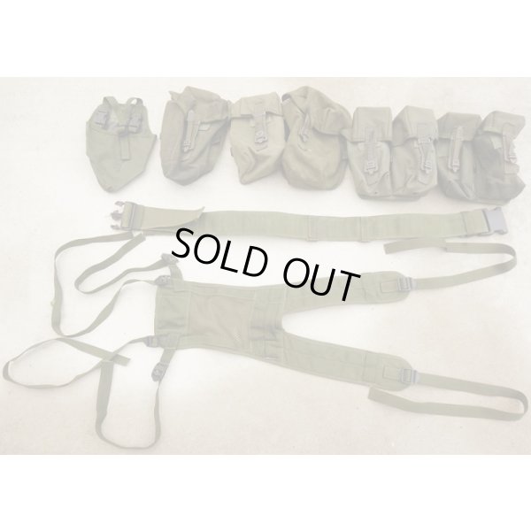 画像1: 英軍OD色PLCEベルトキット ポーチ6個付き