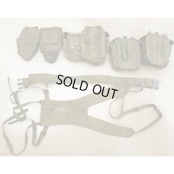 画像2: 英軍OD色PLCEベルトキット ポーチ6個付き