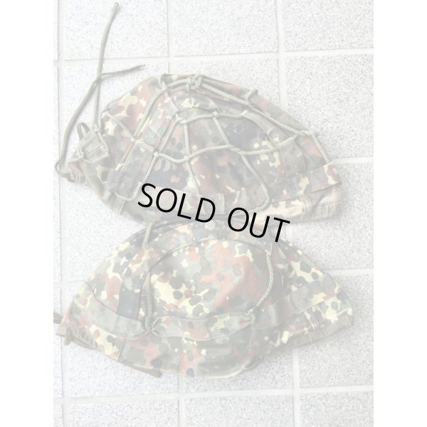 画像4: ドイツ連邦軍(ドイツ軍)フレック(フレクター)迷彩ヘルメットカバー パラコード付きカスタム品