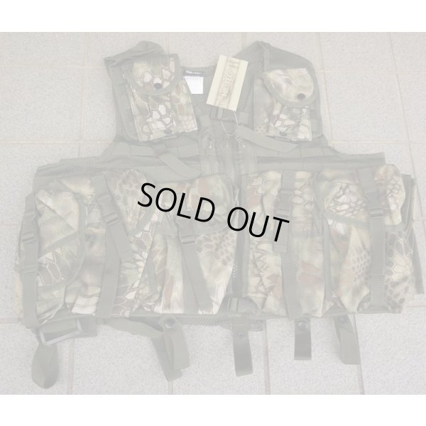 画像1: MIL-TECモジュラーベスト ポーチ8個付きMANDRA WOOD迷彩(KRYPTEK MANDRAKE迷彩)新品