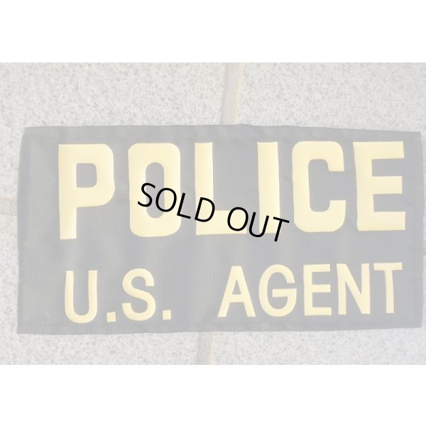 画像1: 詳細不明U.S. POLICEパッチ黒+黄 新品