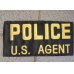 画像1: 詳細不明U.S. POLICEパッチ黒+黄 新品 (1)