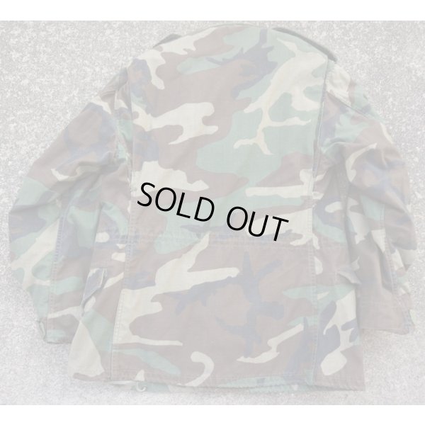 画像2: 米軍M65フィールドジャケット ウッドランド迷彩ブラスジッパー仕様SMALL-SHORT