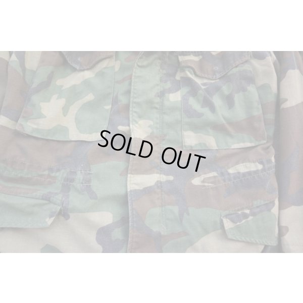 画像4: 米軍M65フィールドジャケット ウッドランド迷彩ブラスジッパー仕様SMALL-SHORT