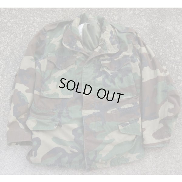 画像1: 米軍M65フィールドジャケット ウッドランド迷彩ブラスジッパー仕様SMALL-SHORT